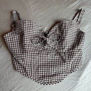 Princess Polly Black and White Gingham Camisole
